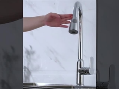 Pull-Down ενιαίος-λαβών ορείχαλκου στρόφιγγα κουζινών ψεκαστήρων με τρία τη λειτουργία Sprayhead στο χρώμιο